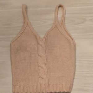 Belle Du Jour Cable Knit Camisole - Blush Medium